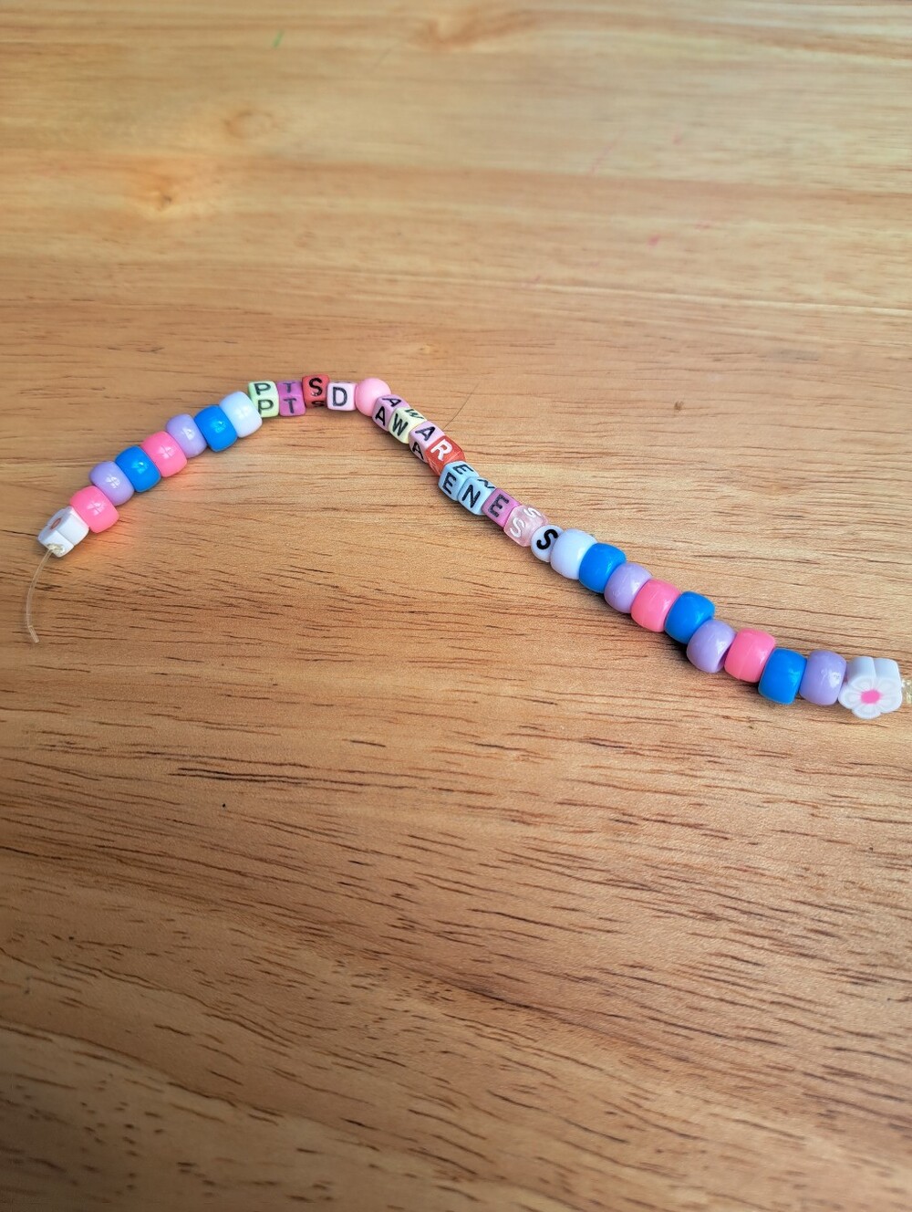PTSD Awareness Beaded Bracelet